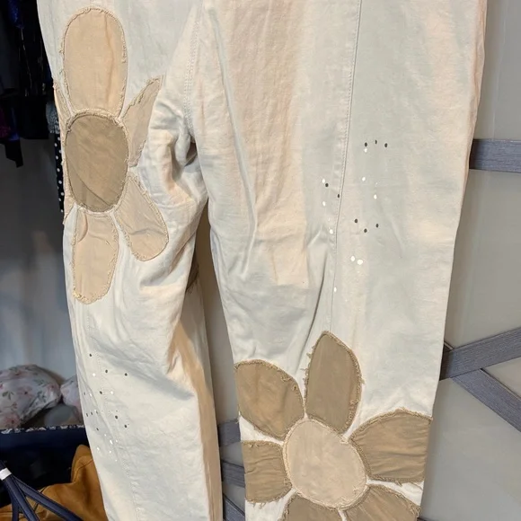 Floral Beige Jumpsuit - Picture 5 of 11